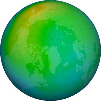 Arctic ozone map for 2024-11